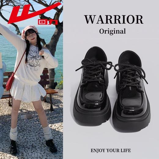 回力小皮鞋女2025秋季新款增高英伦风粗跟不累脚乐福鞋黑色jk鞋子 商品图9