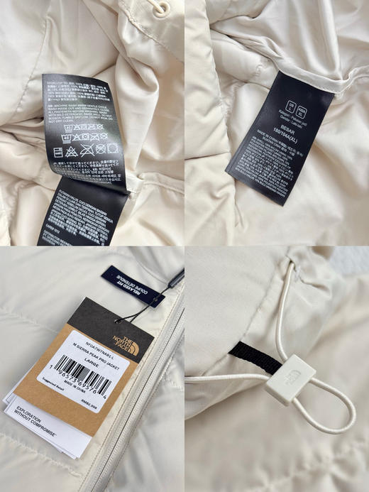 原单正品 TNF北面羽绒服男士户外防泼水800蓬,鹅绒外套
颜色：黑色，米白色，淡蓝色
尺码:l xl xxl 3xl 商品图8