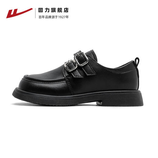 回力女童小皮鞋新款黑色儿童演出鞋子女孩乐福鞋小学生软底公主鞋 商品图1