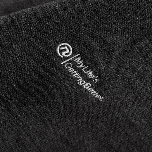 潮牌羊毛混纺暖皮打底秋冬长袖T恤休闲简约logo印花NP5BTL10 商品图3