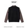 9515SDSA男士秋冬新款痞帅男装老钱风撞色翻领假两件毛衣百搭商务上衣 商品缩略图5