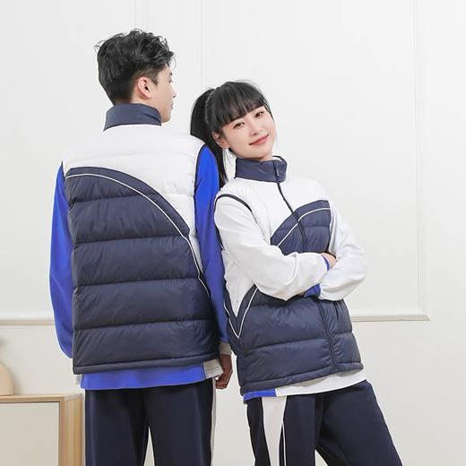 创童特版深圳校服中学生羽绒马甲棉马甲轻盈90白鸭绒秋冬装男女三防面料 商品图3