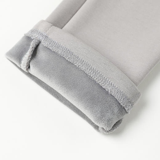 Famecoco范可儿加绒保暖打底裤冬季款拼接松紧腰围修身百搭女式长裤F208GA019 商品图2