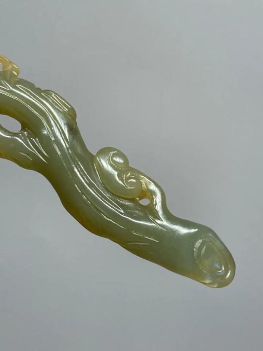 和田青黄玉镂雕灵芝形如意摆件，顺丰包邮 商品图9
