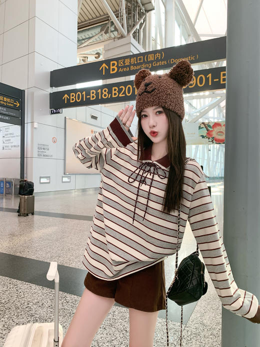 【169元任选2件】现货！polo领条纹长袖 商品图13