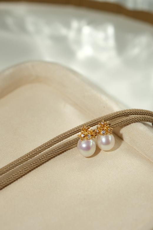 米马饰物 爱迪生珍珠 耳钉/耳夹 正圆强光微微瑕珍珠 商品图7