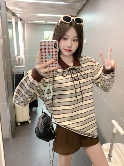 【169元任选2件】现货！polo领条纹长袖 商品图9