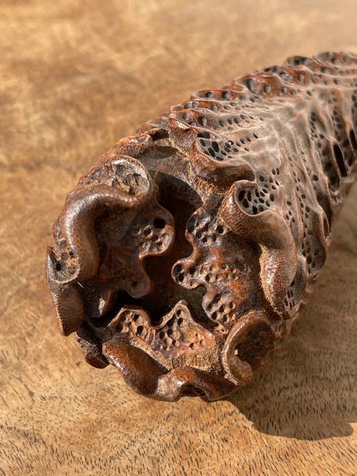 竹根镂雕白菜摆件，顺丰包邮 商品图7