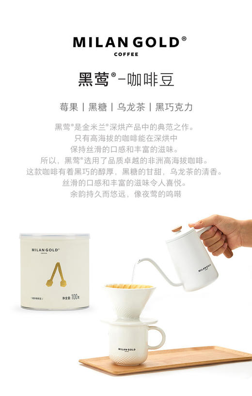 黑莺咖啡豆100g 商品图1