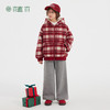 【年服】植木女童仿兔毛质感两面穿格子外套55V070002 商品缩略图4