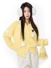 D120845甜美圆领设计黑色爱心黄色针织开衫 商品缩略图2