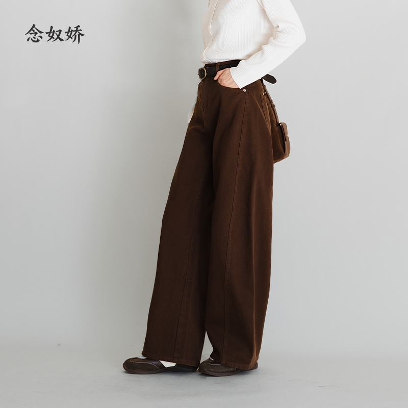 【商场同款】CNT5B74 “ 摩卡弯刀裤 ” 拉绒牛仔裤，亲肤舒适保暖 弯刀裤型酷感十足