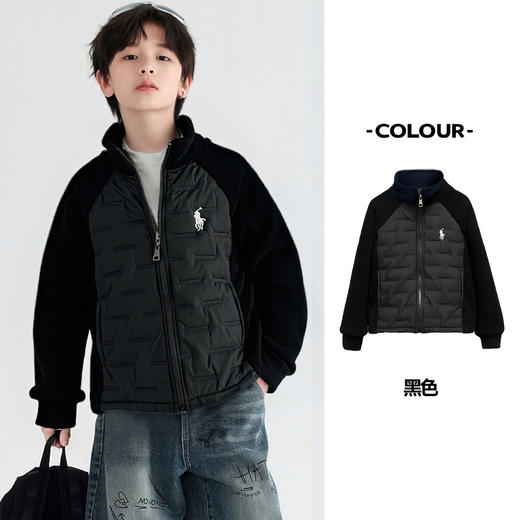 【柔软舒适优质面料❗️定位设计不跑棉】2025秋冬季新款战马男童女童长袖休闲洋气防风宽松拉链中大童棉服。jb 商品图0