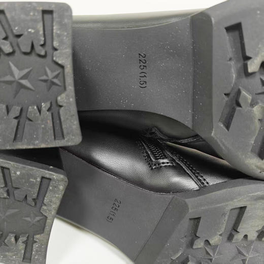 XY-头层羊皮女士时装靴秋冬季新款真皮高档皮靴气质方跟职业秀气中筒 49.00元 商品图8