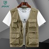 春季新款工装多口袋v领休闲钓鱼摄影无袖坎肩薄款背心马甲男 商品缩略图1