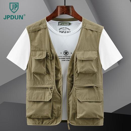 春季新款工装多口袋v领休闲钓鱼摄影无袖坎肩薄款背心马甲男 商品图1