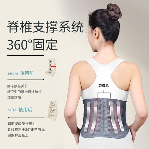 爱护佳护腰灰色升级款医用护腰腰椎间盘突出腰肌劳损腰托L码 商品图2