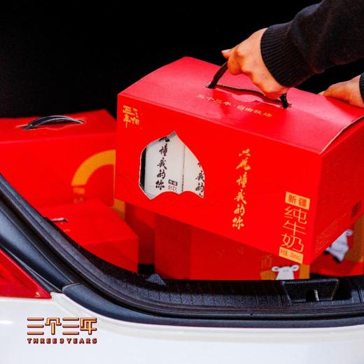 【无授权公域平台禁止上架】三个三年新疆纯牛奶250ml*12盒（成人款全脂奶） 商品图1