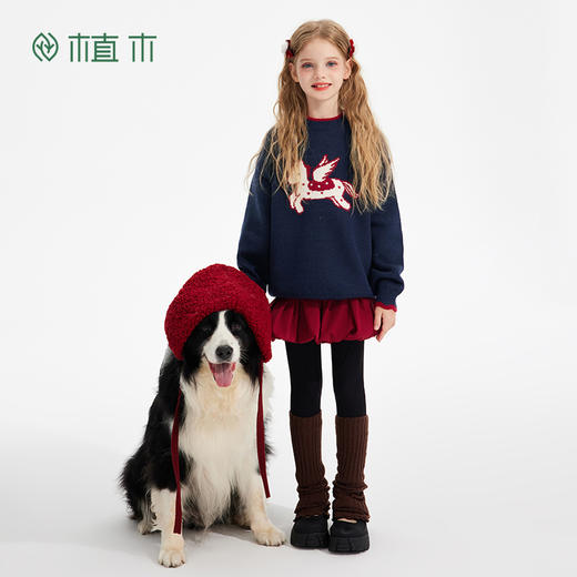 【年服】植木男女童翼马系列北极绒毛衣55M289013 商品图3