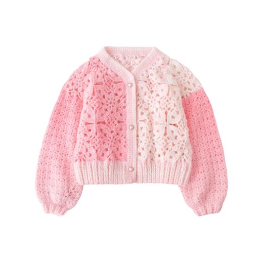 苏苏姐家奶芙外套手工diy编织钩针梦羽毛线团自制衣服外套材料包 商品图4