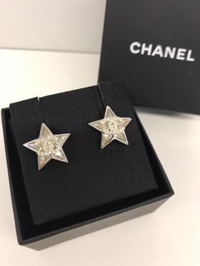 女款五角星水晶耳環BA025