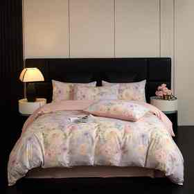 红豆/HONGDOU全棉数码印花四件套-花影芬芳200*230cm  HD-T250309