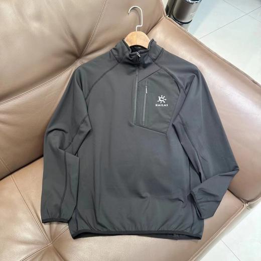 D120815秋冬款上新男女情侣款简约大气加绒半拉链卫衣 商品图2