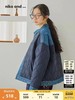 D120872棉服2025秋冬新款拼接菱格复古休闲夹棉衣外套 商品缩略图4