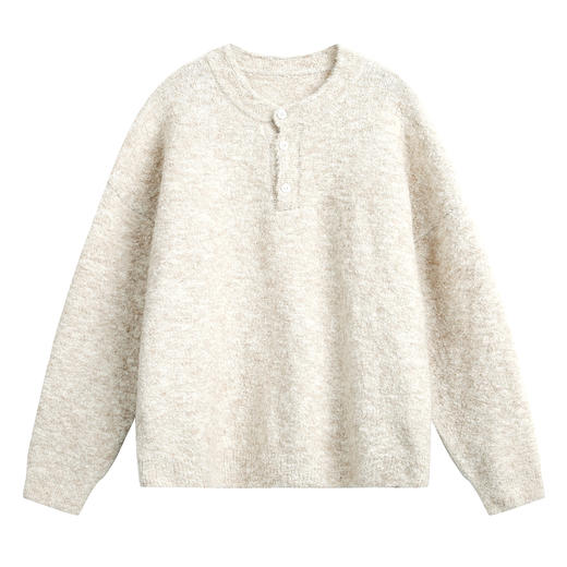 【YW】无忧购“礼物季”老钱风节日百搭圈圈纱亨利领毛衣男复古针织衫保暖休闲外套MM4153（截单后3-5天发货） 商品图7