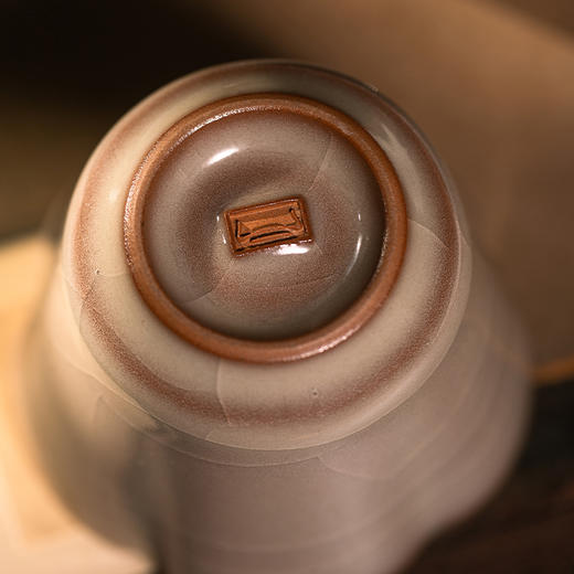 问鼎哥窑牛角款化钧杯 对杯 商品图2