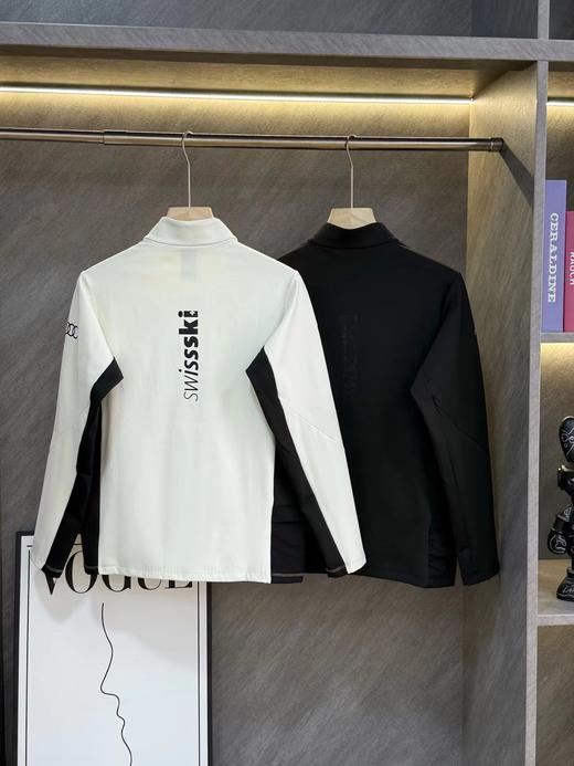 D120818联名款运动休闲男士保暖内搭抓绒半拉链打底衫针织衫 商品图1