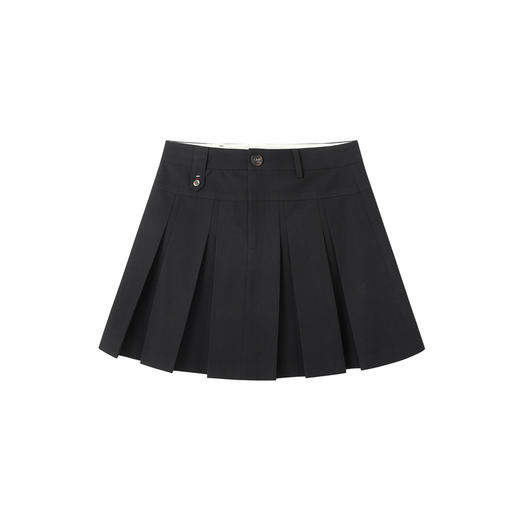 谜底复古百褶半裙2026年春季新品学院风百搭利落短裙女261MB0089 商品图4