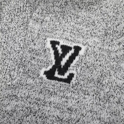 D120866花灰富士山珍珠拉链撞色粗针毛针织开衫 商品图12