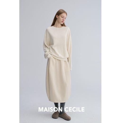 MAISON CECILE 两色|羊毛莱赛尔加厚优雅松弛感立体花苞灯笼半身裙 商品图2