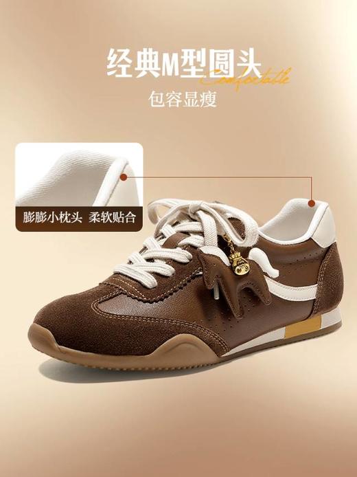 【云粉节】BF楼森达复古阿甘德训鞋2026春季新款棕色平底休闲鞋4OU28吊牌价859活动价499 商品图3