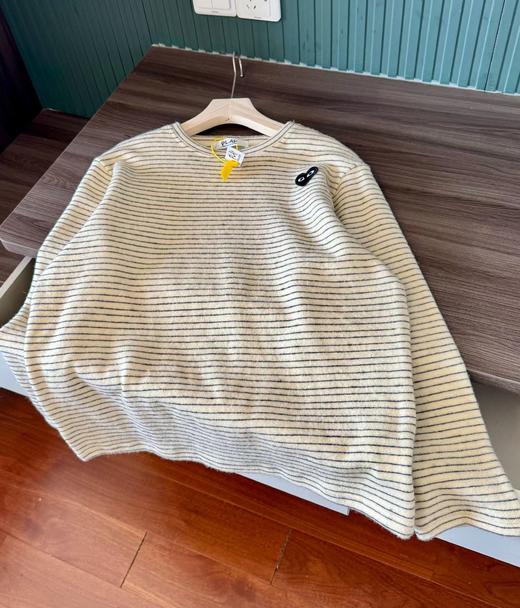 D120857亲肤不扎人兔毛细腻柔滑条纹打底衫 商品图13