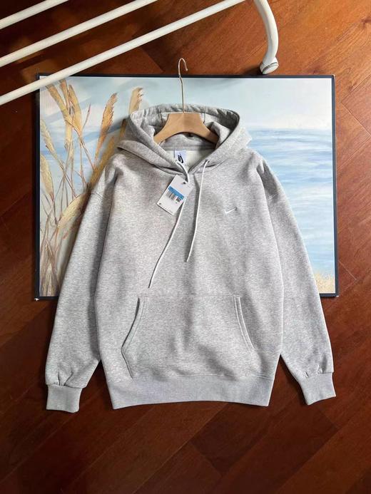 D120859加绒小logo刺绣小勾休闲潮流套头帽衫 商品图11