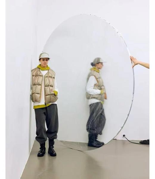 D120870松弛感直筒雨花绒加棉毛呢卫裤休闲裤 商品图9