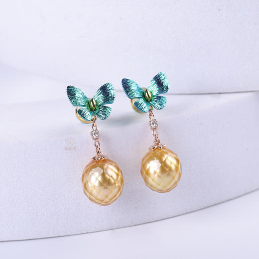 【福蝶】刻面金珠耳坠   ZZ12510017 商品图1