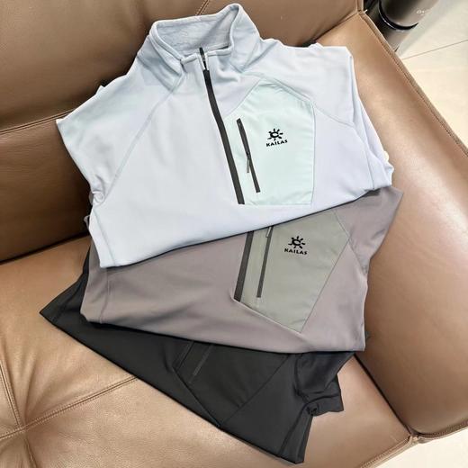 D120815秋冬款上新男女情侣款简约大气加绒半拉链卫衣 商品图1