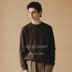 PLUS CRASH必入结构口粮打底绵羊毛混纺圆领保暖舒适内搭男女同款