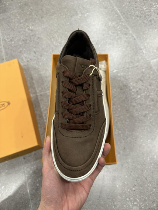 正品 TOD'S托德斯 系带低帮 时尚板鞋 男款 棕色 全新原盒 尺码6.5 （40.5）号01099 商品图1