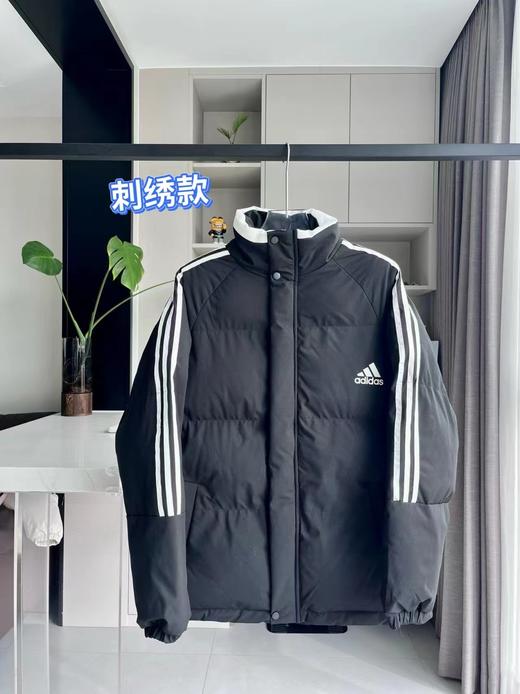 D120825刺绣款三叶草三条杠保暖立领棉服男女同款 商品图4