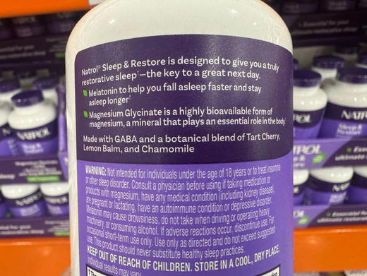 🌙特价！截止12/14！260元/瓶！💤【Costco 热卖｜Natrol Sleep & Restore 深度睡眠配方】💤🌙再也不用翻来覆去睡不着！ 商品图3
