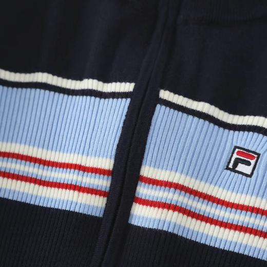 D120858冬季新款女子修身拼色拉链开衫外套编织衫毛衣 商品图10