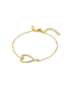 订购8周到｜MYA-BAY--TWIN HEARTS-爱心 金色 锆石 手链［比利时设计师］