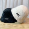 丁摩 兔毛渔夫帽子女秋冬季大头围毛绒显脸小白色盆帽女5ZF-424 商品缩略图1