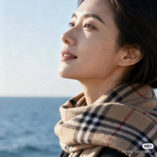 bbr水波纹格子围巾羊绒围巾 商品图6