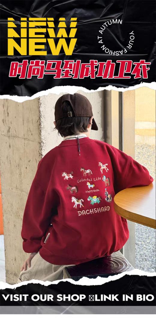 西蒙日记时尚马到成功卫衣亲子款DMBNFWY 商品图5