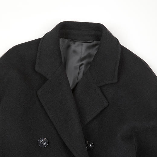 ROMI STUDIO秘鲁羊驼超细澳毛西装领收腰毛呢大衣外套RWCWW87287 商品图3